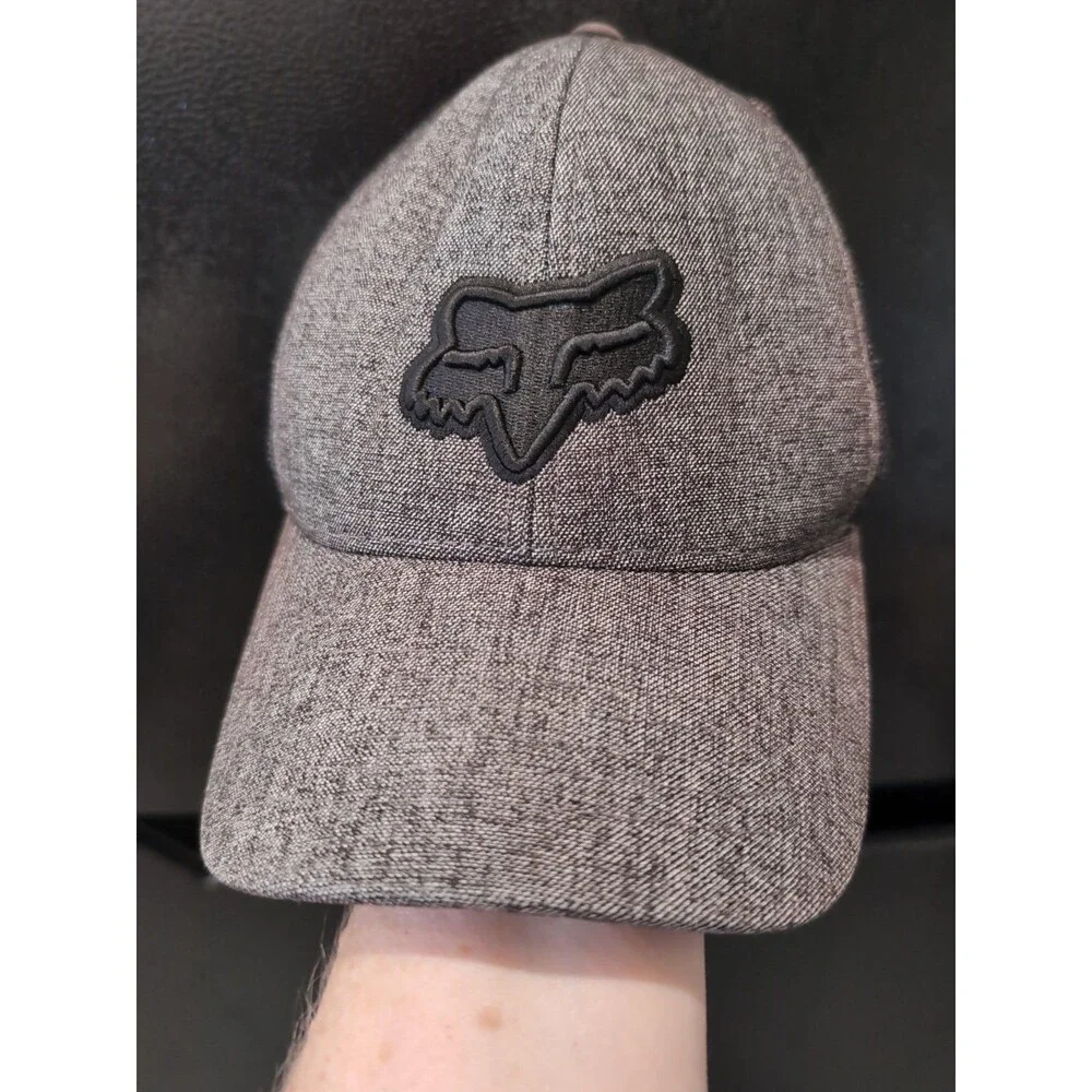 FOX RACING SNAPBACK CAP/HAT Gray DIRT BIKE MOTOCROSS TRUCKER EUC